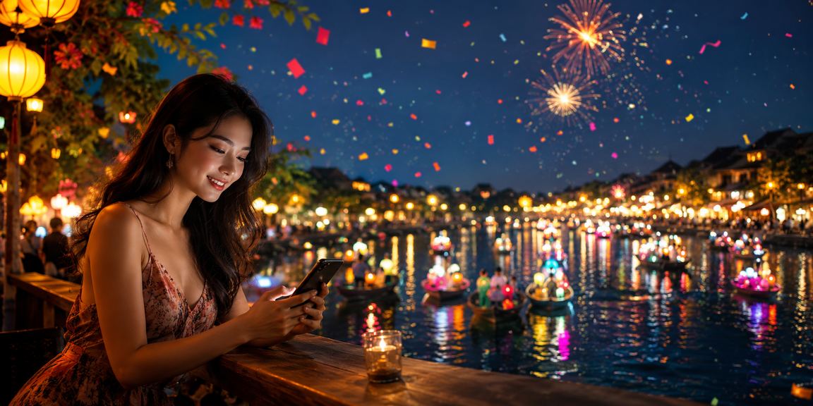 Người dùng tại Hội An trải nghiệm cá cược di động bên tách cà phê buổi sáng